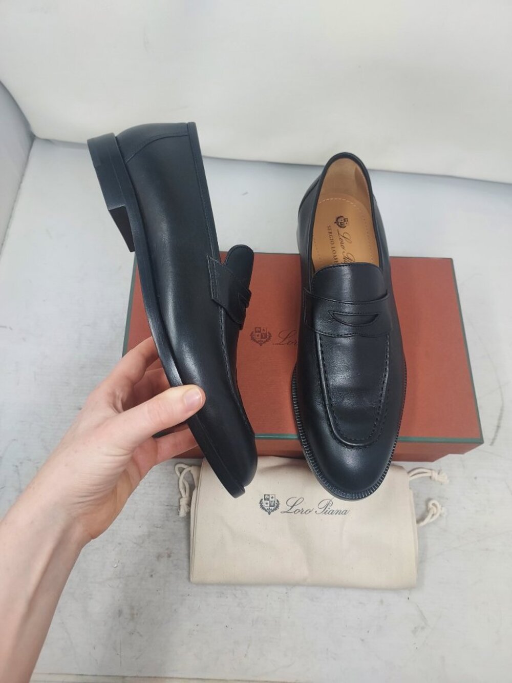 Loro Piana WOMENS Black Sergio Loafer